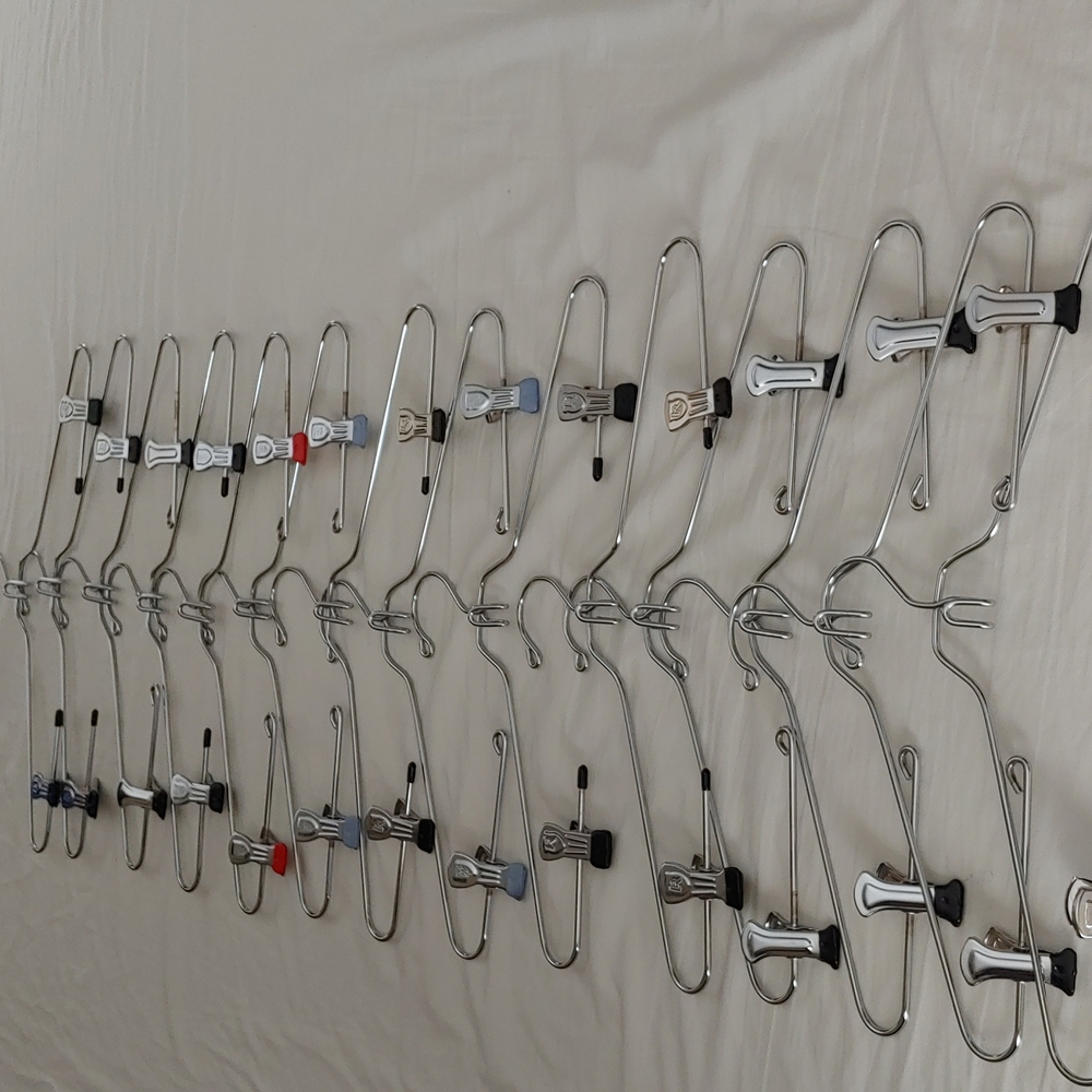 12 Metal Skirt Hangers